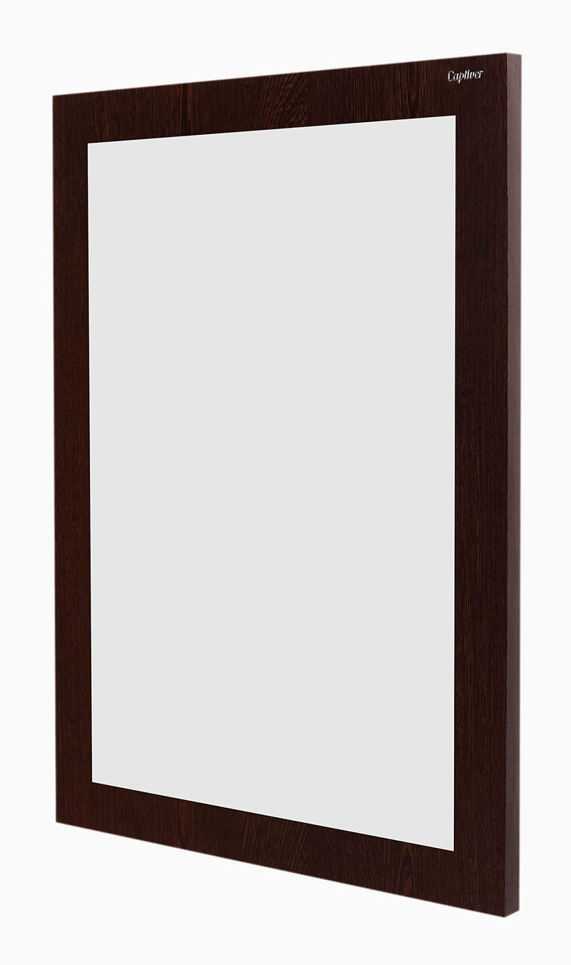 Captiver Engineered Wood Frameless Wall Décor Hanging Mirror 15X21 Inch Wenge