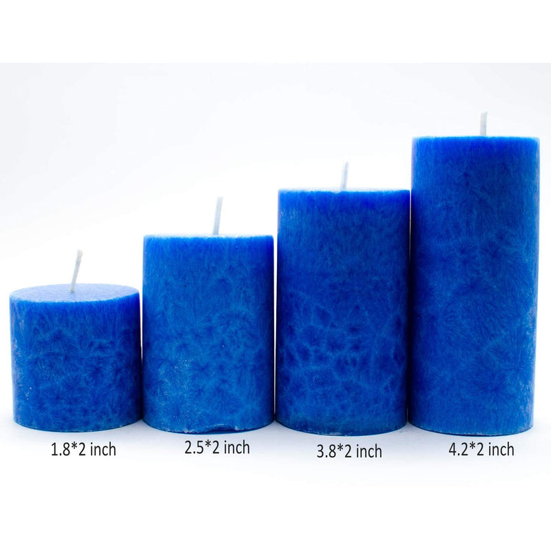 The Decor Affair Set of 4 Scented Pillar Candles in Luxurious Marble Design, Evoking The Gentle Whispers of Sea Breeze