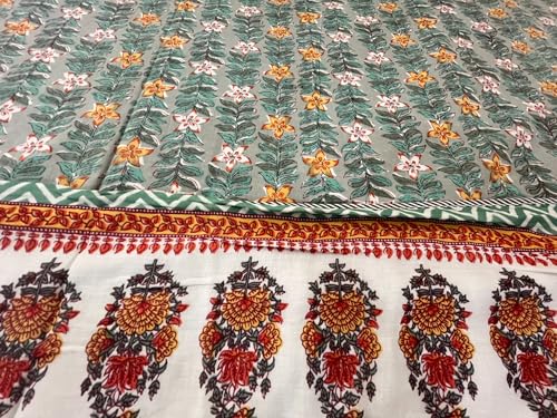 Floral Double Bed Cotton Dohar, Multicolour