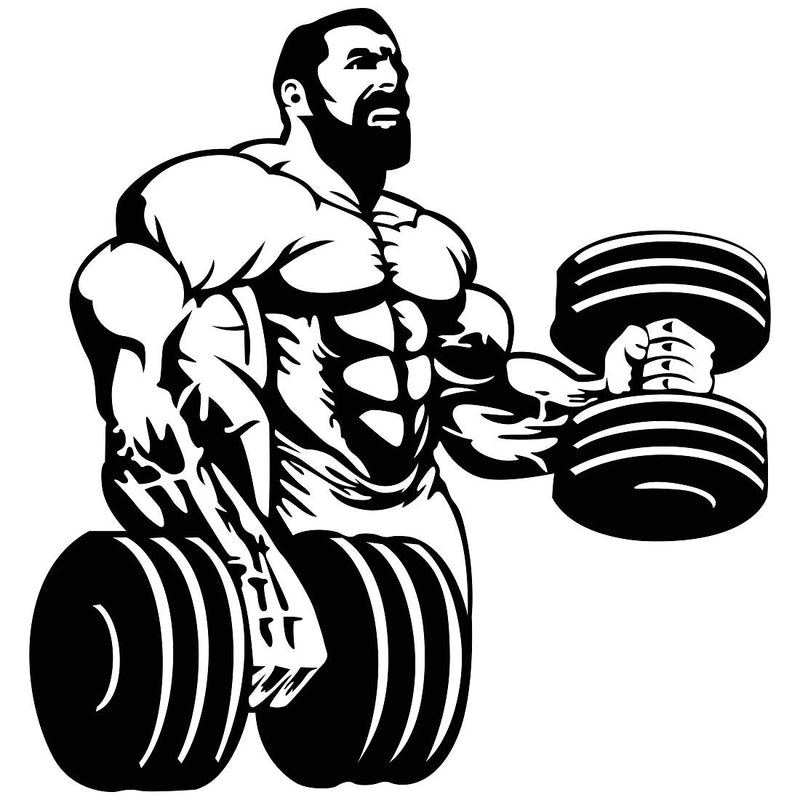 Tuffuk Gym Boy Large Vinyl Wallstickers for Home Decorations(50 cm x 50 cm)4TZ292