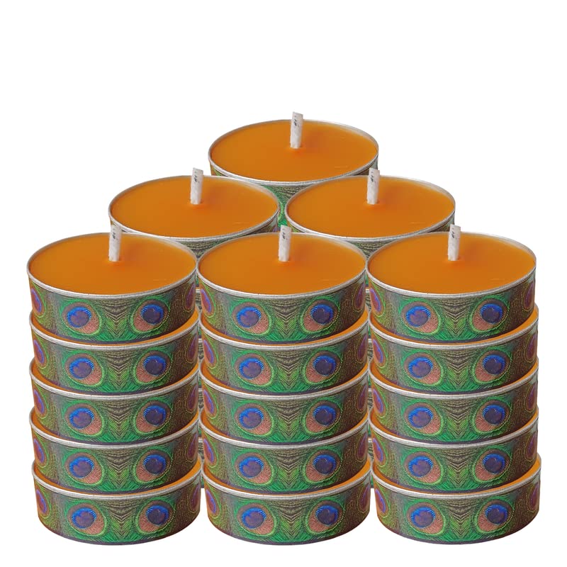 Charanam Tea Light Aroma Candle 20 Pcs Pack - Vanilla (Pack of 3)