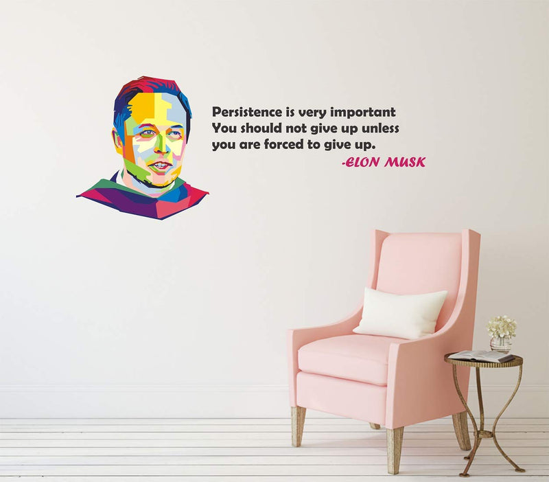 Tuffuk Elon Mask Quotes Large Vinyl Wallstickers for Home Decorations(50 cm x 130 cm)5TZ423