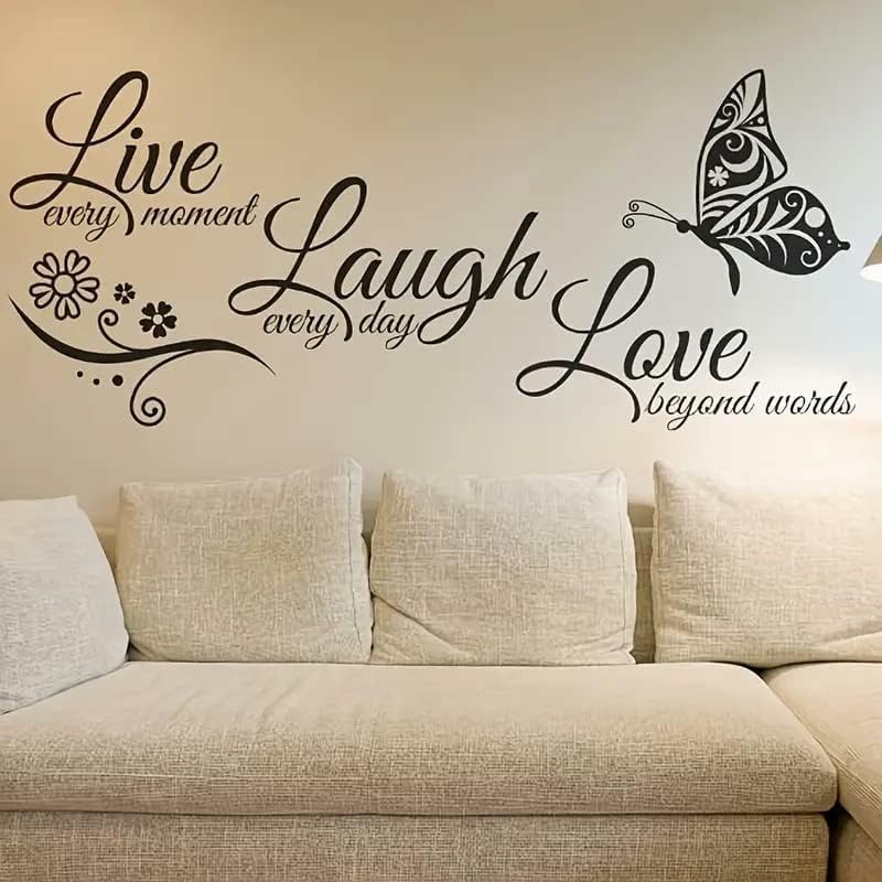 GADGETS WRAP Stickers Live Laugh Love Family Inspirational Wall Stickers Motivational Wall Decals Bible Verse Inspirational Sayings for Home School Wall