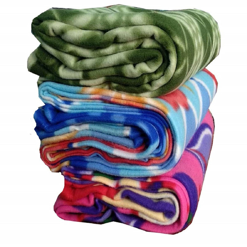 SF SHAKUMBHARI FAB Printed Light Weight Fleece Blanket Single Bed, Multi Color (Pack of 5)