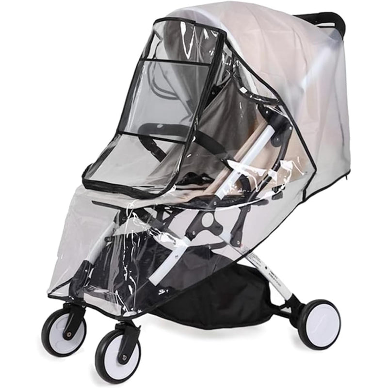 SNOWIE SOFT® Baby Stroller Rain Cover Universal Waterproof Windproof Rainproof Stroller Cover for Winter with Open Window, Baby Stroller Cover Protect from Sun Dust Snow, EVA Stroller Accessories