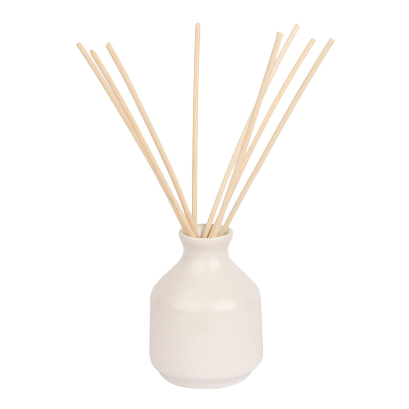 The Retailer House Ceramic Reeddiffuserpot 3.5 Inch Tall, And 8 Reed Sticks,Capacity Of This Pot Is About 100 Ml(Ivory White Pot)