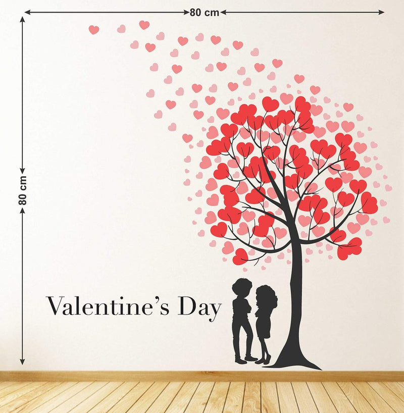 Tuffuk Valentine Large Vinyl Wallstickers for Home Decorations(80 cm x 80 cm)5TZ045