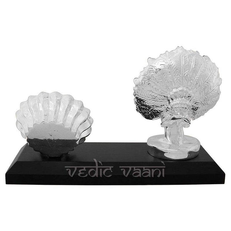 Vedic Vaani Peacock Numeral Noiseless Decorative Designer Desk Clock Watch for Home Decor (1 Pcs)