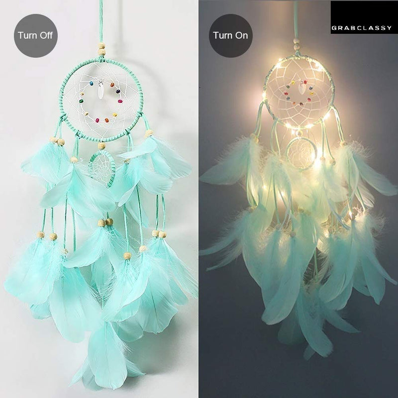 Grab Classy Cotton Dream Catcher (4.7 x 13.8 inch, Light Green)