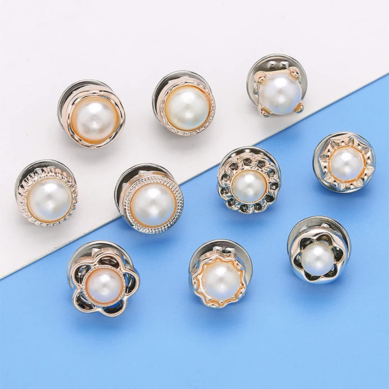 10Pcs safety buttons for women brooch for women Women Shirt Brooch Buttons Cover up Button Pearl Safety Brooch Pins Button for Clothing Dress Supplies Clothing Bags Accessories Supplies DIY Crafts