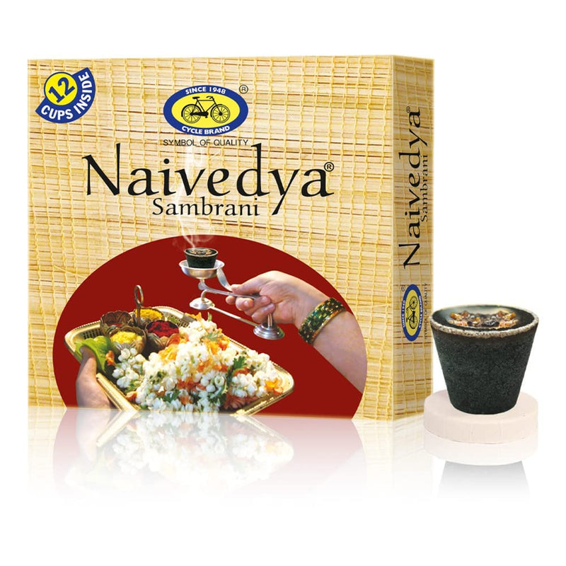 Cycle Pure Naivedya Sambrani Cups (48 pcs) + Bhimseni Camphor (100 GM) Bundle I for Daily Puja Rituals | Natural Guggal Fragrance | Dhoop Havan Cups for Pooja I Bhimseni Pure Camphor Fragrance