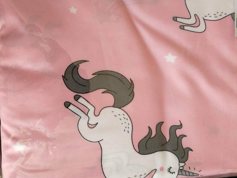 PRINZIP Cartoon Unicorn Print Reversible Soft Poly Cotton Ac Blanket/Dohar for Kids (Single Bed)