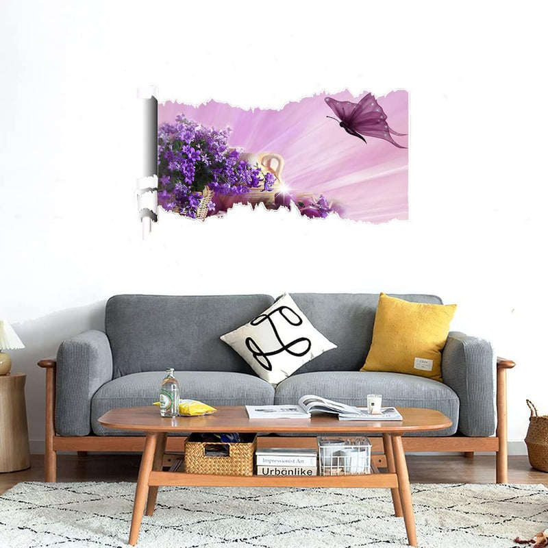 GADGETS WRAP Printed Wall Decal Sticker Scratched Paper Style Wall Decal (90cm x 50cm) - Violets