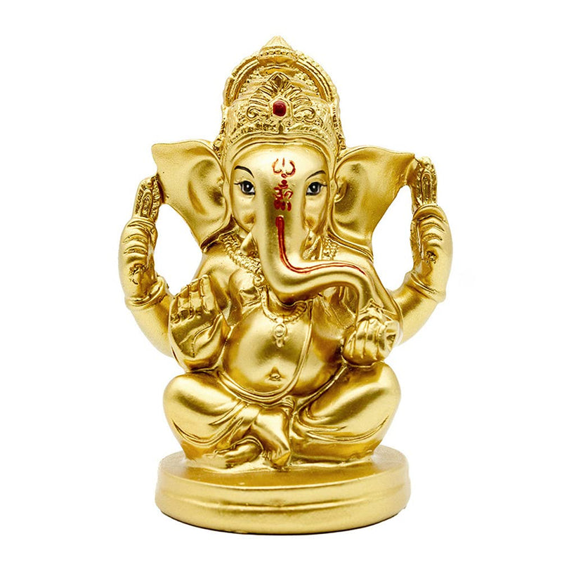 BangBangDa Hindu God Lord Ganesha Idol - Indian Ganesh Statue Sculpture India Murti Pooja Item Home Office Mandir Temple Puja Decor Yoga Zen Meditation Altar Shrine Kit Religious Gifts