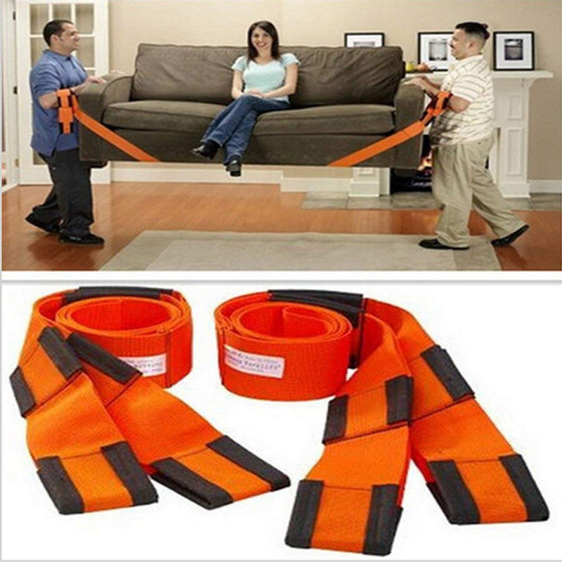 APURK 2 Pieces Furniture Canvas Lifting Moving Straps Carry Rope Belt Home Carry Furnishings Easier Furniture Carry Tools(Orange)