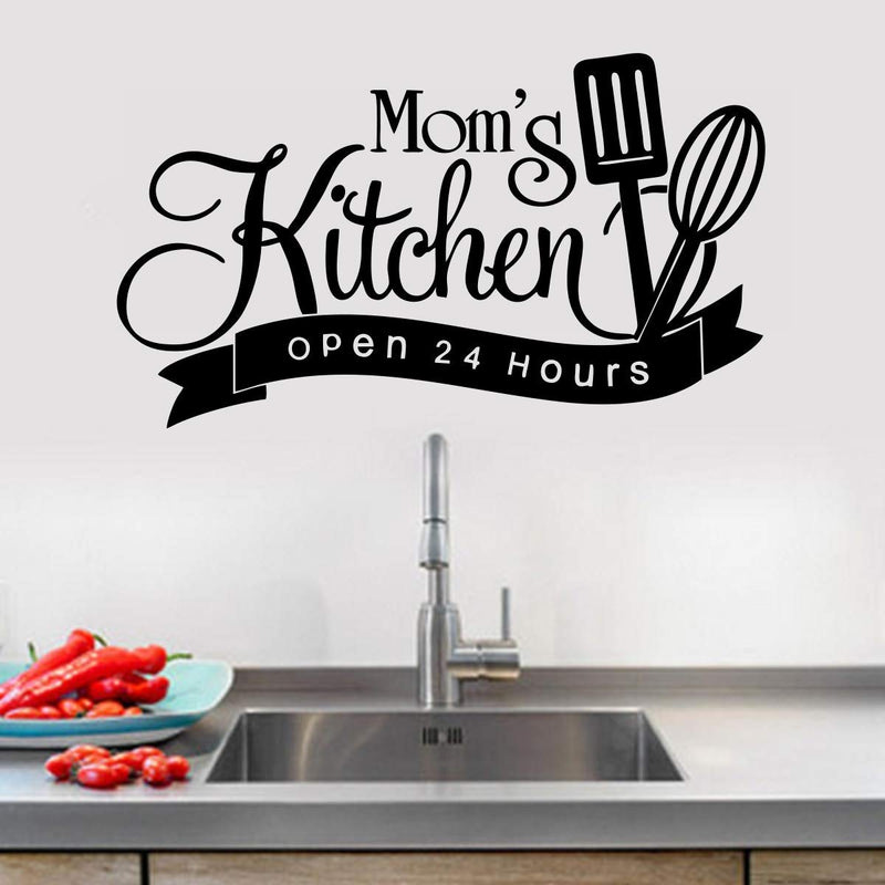 VVWV Mom is Kitchen Quote Modern Art' Wall Sticker Always Fresh sea Food Wall Sticker Living Room Home Bedroom Kids Room Office (Size -55cm x40 cm)