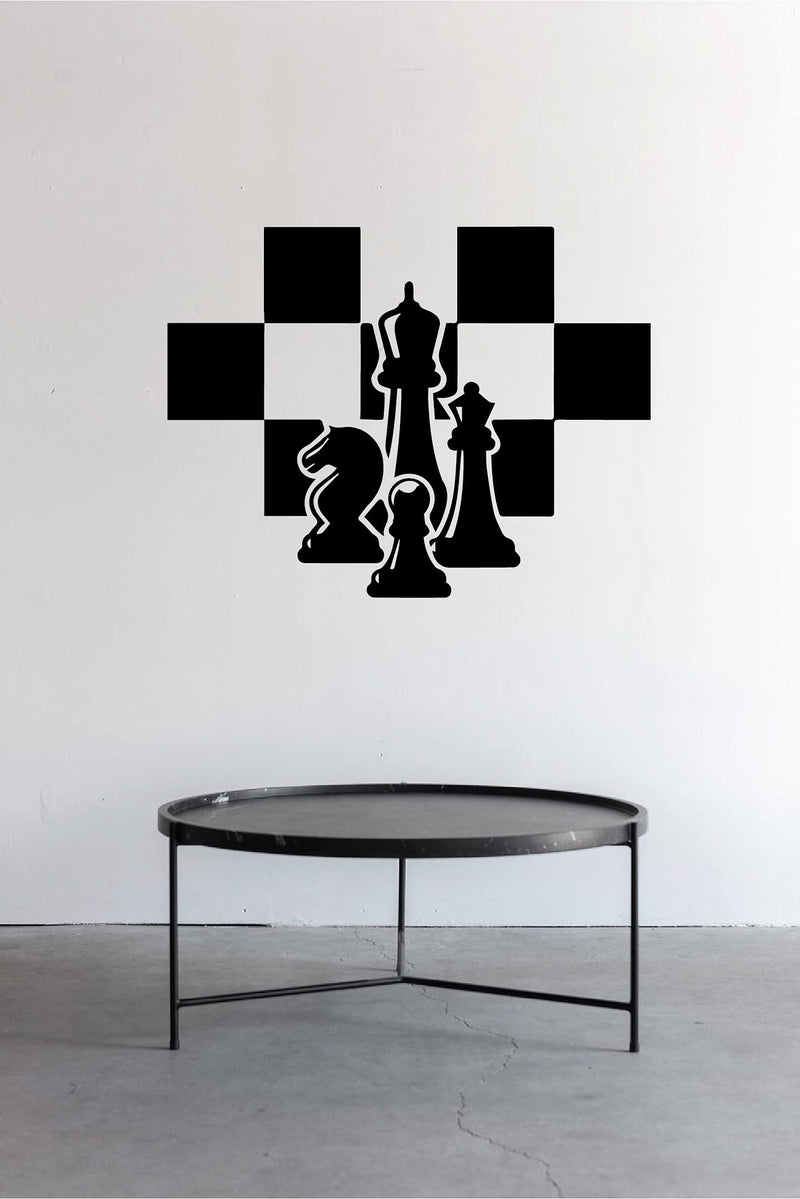 VVWV Chess Gaming Wall Stickers Kids Bedroom Living Room Home Restaurant Wall Decoration L X H 40 X 30 Cms