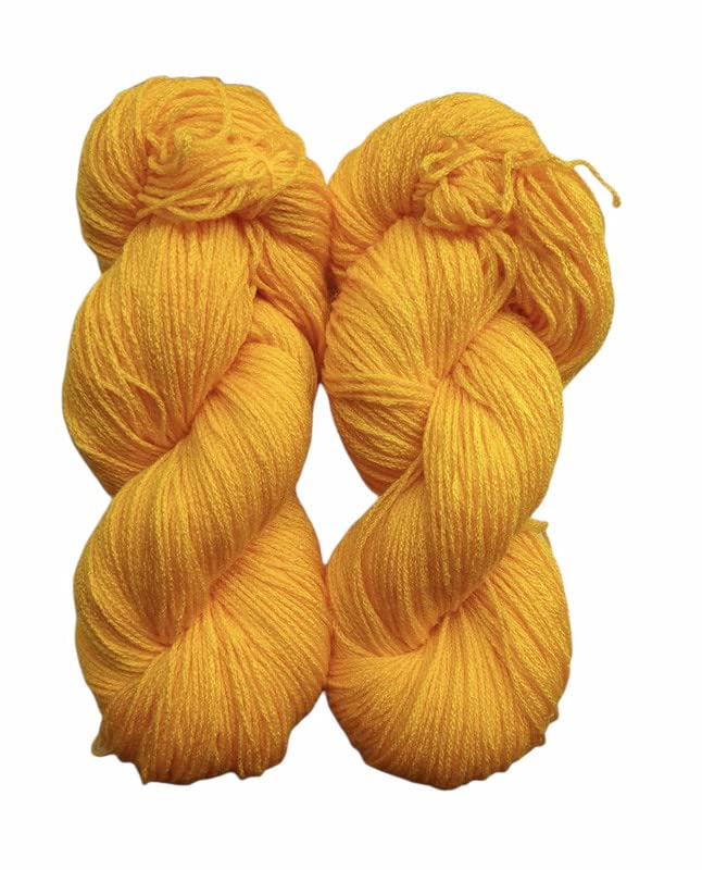 RCB Oswal Knitting Yarn Martina Wool, Crave Wool Yellow 300 gm Best Used with Knitting Needles, Crave Wool Crochet Needles Wool Yarn for Knitting. by Oswal