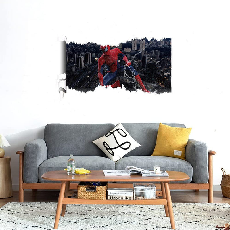 GADGETS WRAP Printed Wall Decal Sticker Scratched Paper Style Wall Decal (90cm x 50cm) - Spider in rain Copy