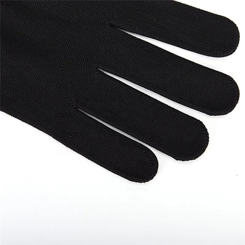 HIGHOPS Sports PVC DOTED Cotton Gloves halp for Cricket Bating and Full grriping in bat Hand he is incris for Bating (Pair Black)