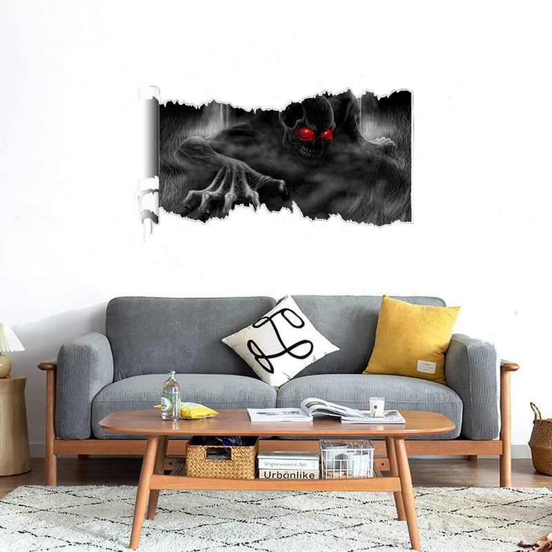 GADGETS WRAP Printed Wall Decal Sticker Scratched Paper Style Wall Decal (90cm x 50cm) - Zombie Black