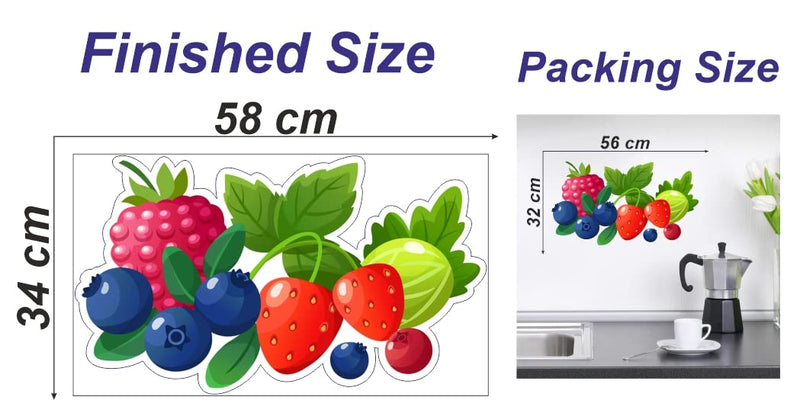 Delight Art Fruit Kitchen Design Wall Sticker Size - (56 * 32) cm Model id - (DAMC01019L)