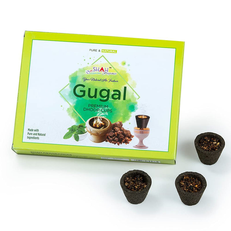 Shah Fragrances Gugal Cup Dhoops (Pack of 5) (60 Cups)