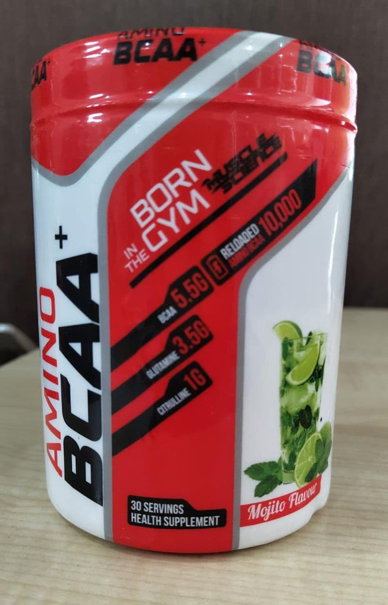 Muscle Science Amino BCAA Intra Workout/Post Workout, 5.5 Gm Micronized Vegan BCAA, 3.5 Gm Glutamine, 1Gm Citrulline & 585 mg Electrolytes, Muscle Recovery & Growth | FREE STEEL SHAKER (MOJITO MARGARITA)