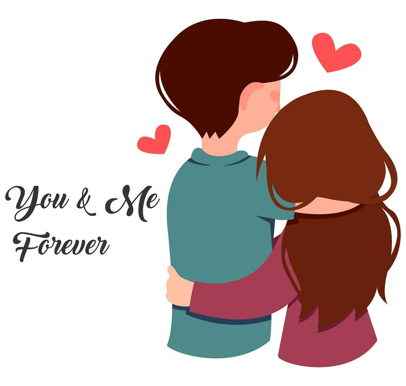 Tuffuk Love Couple Large Vinyl Wallstickers for Home Decorations ( 70 cm x 60 cm)5TZ021