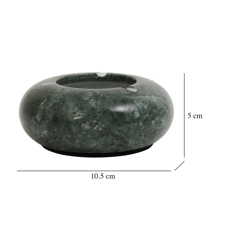 NikkisPride Handmade Marble Elegant Stone Green Ash Tray Decorative Home Decor Piece for Living Room