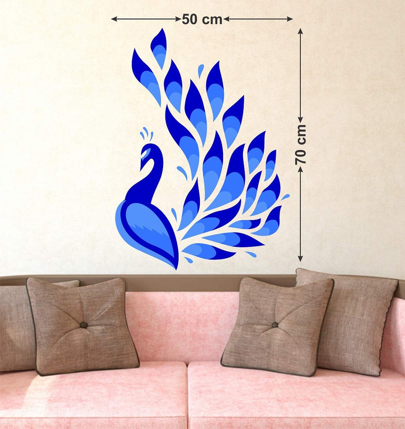 Tuffuk Peacock Large Vinyl Wallstickers for Home Decorations (50 cm x 70 cm)5TZ009