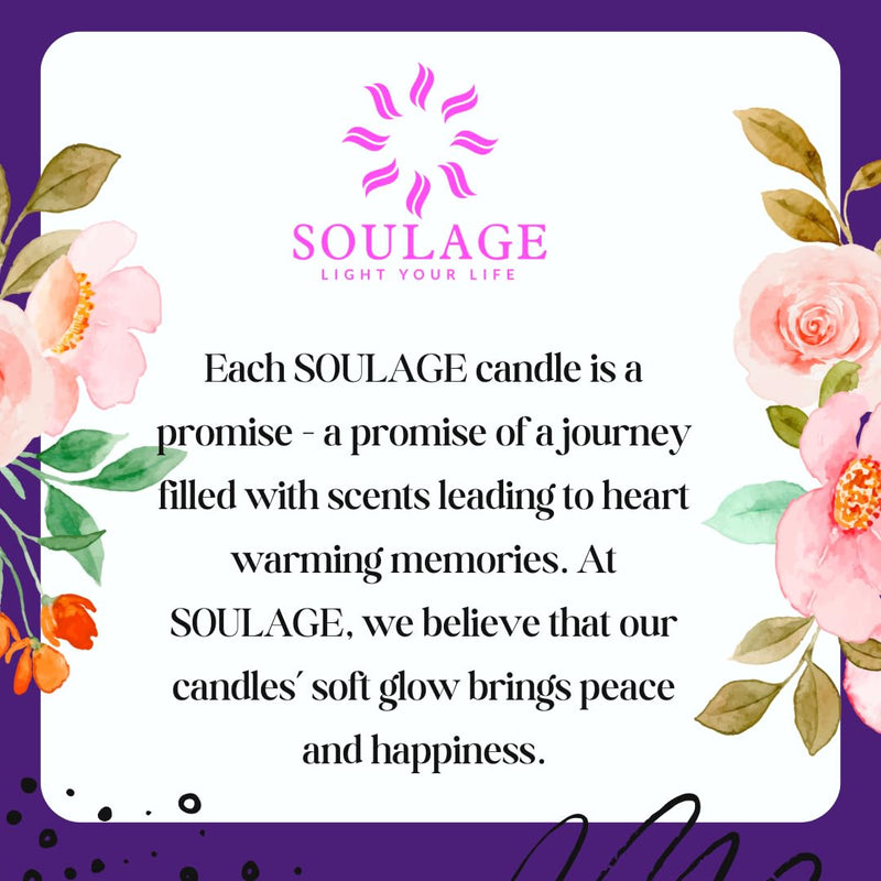 SOULAGE Premium Jasmine Scented Jar Candle| Luxury Aromatherapy| Hand Crafted| Natural Soy Wax| Healing & Meditation| Non Toxic| Anti Mosquito| 40+ Burning Hours| Smokeless & Dripless Set of 2