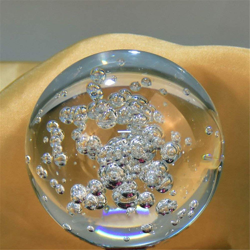 Crystal Glass Marbles Water Fountain Bubble Ball feng Shui Decorative Glass Balls Home Indoor Water Fountain Figurines (60mm)