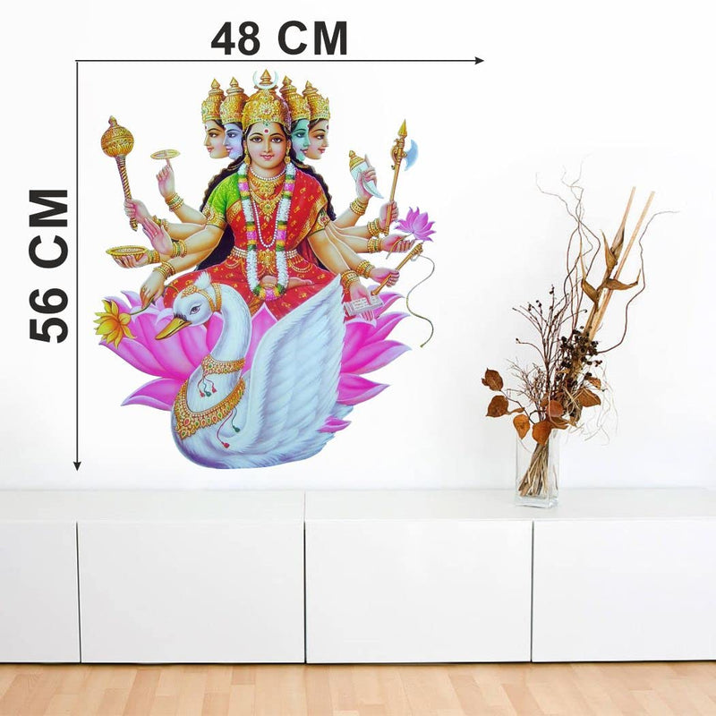 Delight Art Gayatri Maa Design Wall Sticker Size - (48 * 56) cm Model id - (DAMC00740L)