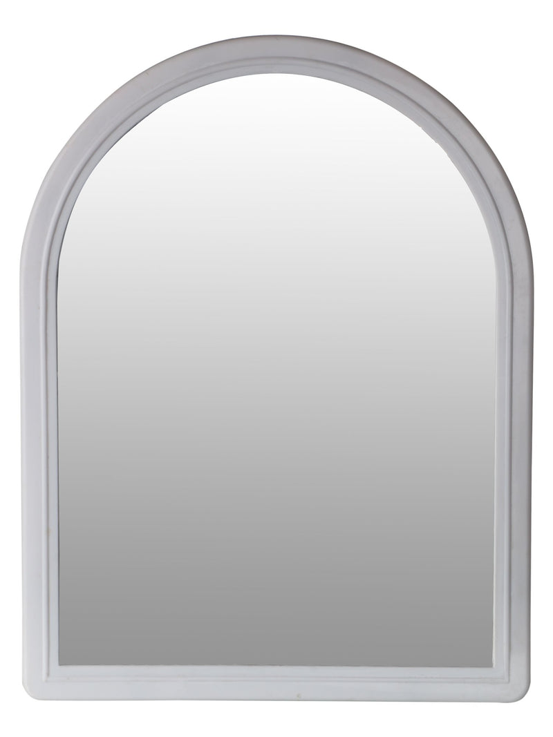 Victor Enterprise White 12x16 Inch Arch Shape Plastic Portable Beauty Makeup Mirror for Bathroom, Dressing Table/Shaving/and for Wall Mount