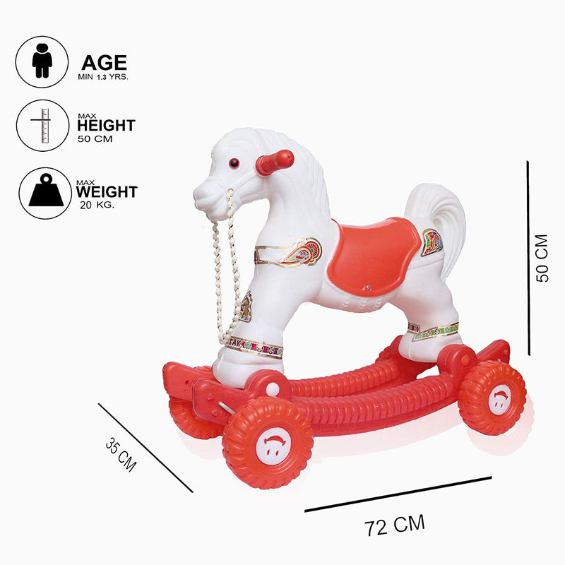 CR18 COLLECTION 2 in 1 Baby Horse Rider | Rocker for Kids 1-3 Years Birthday Gift for Kids/Boys/Girls (Multicolour)