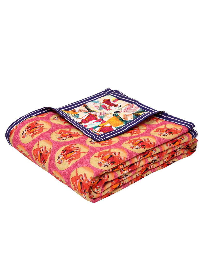 EVER HOME 120 GSM Cotton Ethic Motif Print Single Bed Dohar for Summer | AC Dohar Blanket - Single Bed Dohar-150X224CM