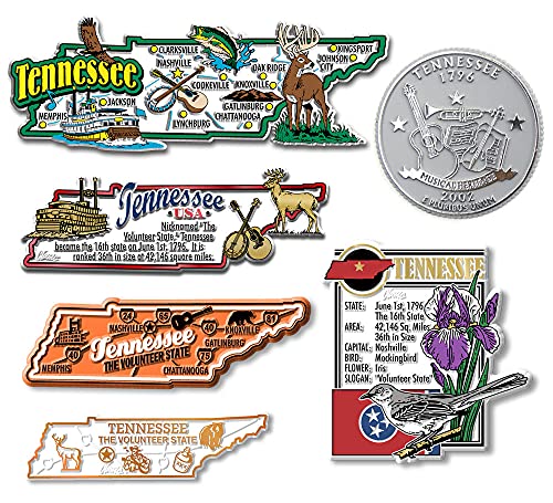 Six-Piece State Magnet Set - Tennessee