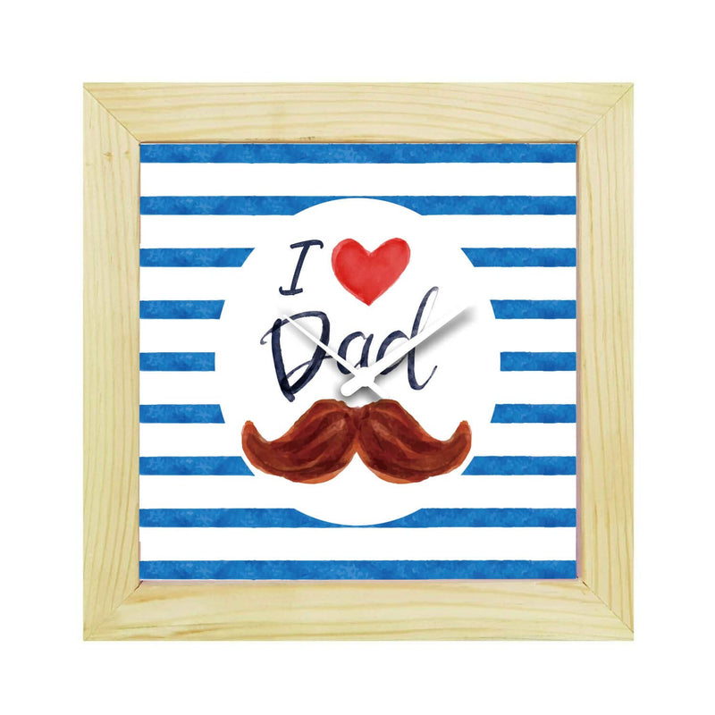 TheYaYaCafe Yaya Cafe I Love Dad Desk Clock for Dad - 8x8 inches