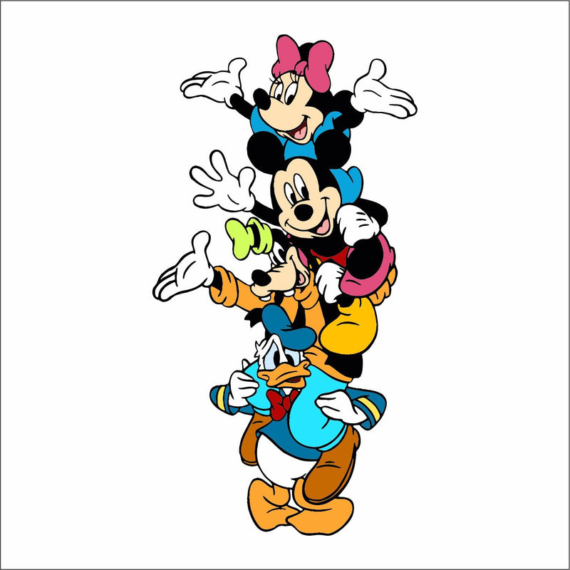 Wall Attraction™ Mickey Mouse Family Cartoon Wall Stickers & Murals Size - 40x78cm MD245_S