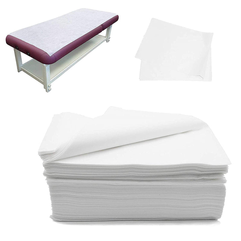 Surgicomfort Disposable bedsheet for Salon, spa, Parlor, Massage Table, Travel, Hotels (White, 31x72inch, 100 pcs, nonwoven Fabric)