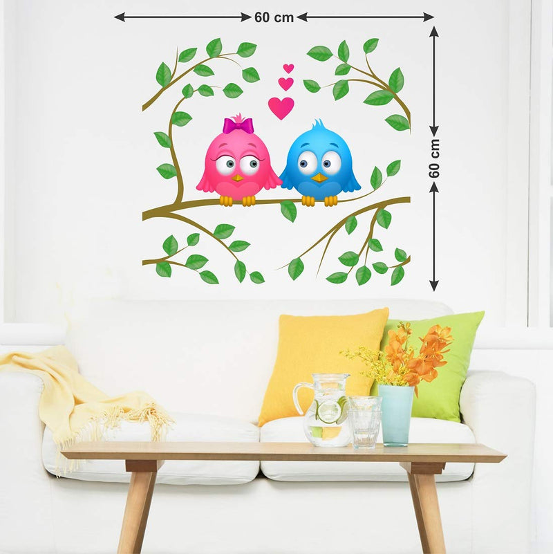 Tuffuk Birds Large Vinyl Wallstickers for Home Decorations(60 cm x 60 cm)5TZ265