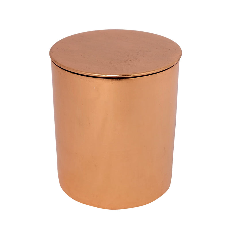 aarna Metal Collection Scented Candle Mild Steel with Plating for Home Décor & Bathroom Rose Gold