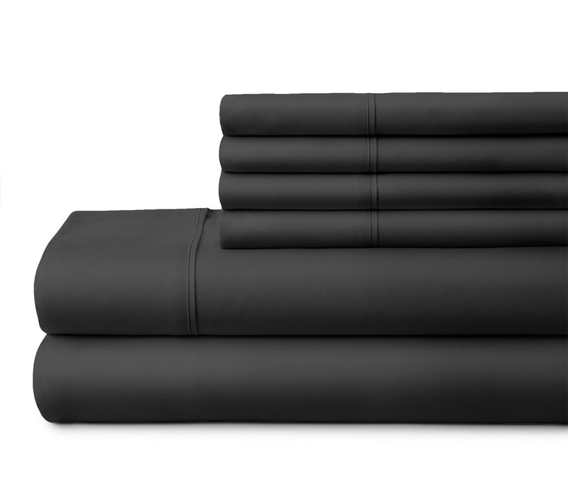 Becky Cameron 6 Piece Sheet Set California King, Black