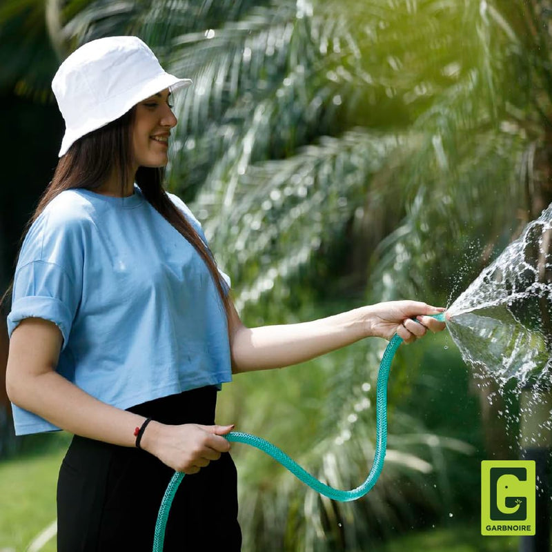 Garbnoire Heavy Duty 3 Layered Braided Water Hose Pipe (Size : 0.5 inch) Garden Pipe Outdoors, Watering Hoses, Floor Clean with Hose Connector and Clamps (Length : 10 Meters (33 Foot))