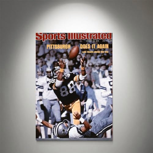 GADGETS WRAP Canvas Gallery Wrap Framed for Home Office Studio Living Room Decoration (9x11inch) - Steelers Lynn Swann