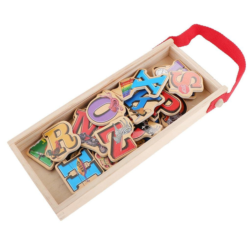 UJEAVETTE® Kids Wooden Cartoon Fridge Magnet Children Educational Toys Letters