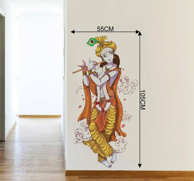 GADGETS WRAP Lord Krishna with Flute ' Wall Sticker