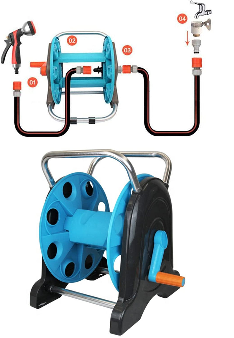 Dolphy Hose Reel Cart, Garden Water Pipe Roller Stands for garden, Home, Roads