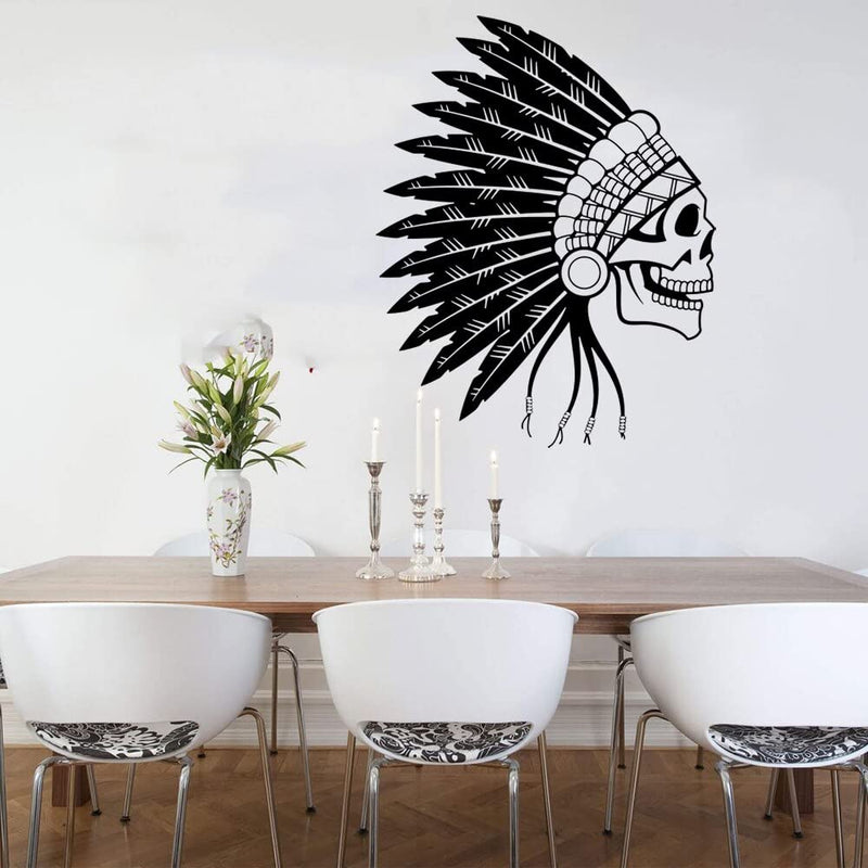 GADGETS WRAP Vinyl Decal Sticker Modern Skull Indian Chief (Item Finish Size : 71cm x 56cm)